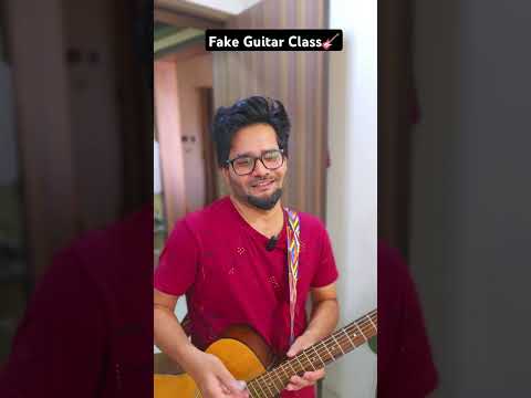 Fake Guitar Class🎸😂 - Part 1 #music #acoustic #explore #comedy #viralshorts #guitar #acousticguitar