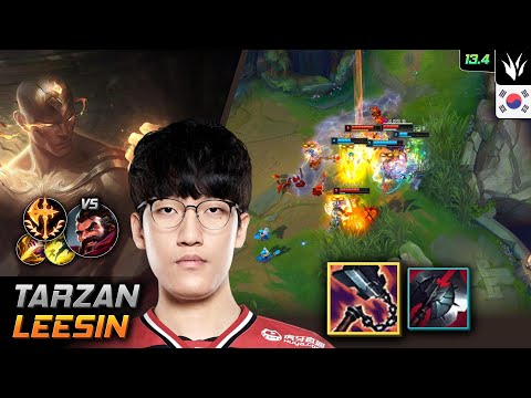 Tarzan Jungle Lee Sin Build Goredrinker Conqueror - Tarzan Lee Sin Match Highlight - LOL KR 13.4