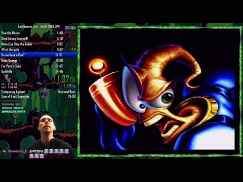 Earthworm Jim Any% SNES in 24:31
