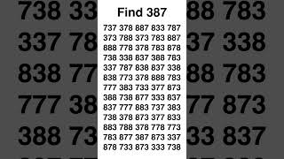 People are taking over 6 minutes to find 387 in tricky optical illusion #shorts #viral #trending