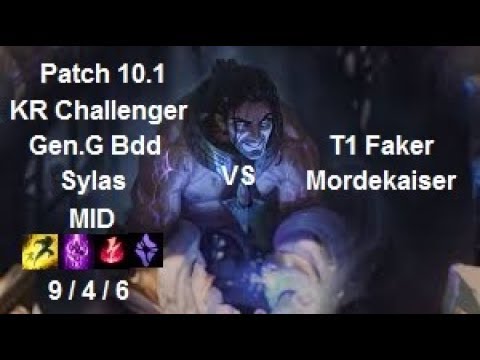 Gen.G Bdd - Sylas vs Mordekaiser - T1 Faker - KR Challenger - Patch 10.1