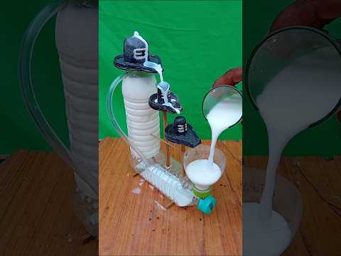 Milk self-anointed Shivlinga the fountain #ramcharan110 #short_video #fountain #experiment