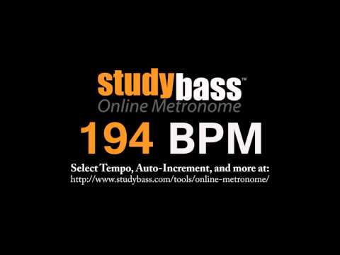 194 BPM Online Metronome (3 min) | StudyBass