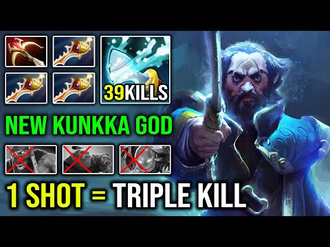 Most Satisfying Tidebringer 1 Shot Everything | EPIC 129k Damage Kunkka with 39/1 KDA Rapier DotA 2