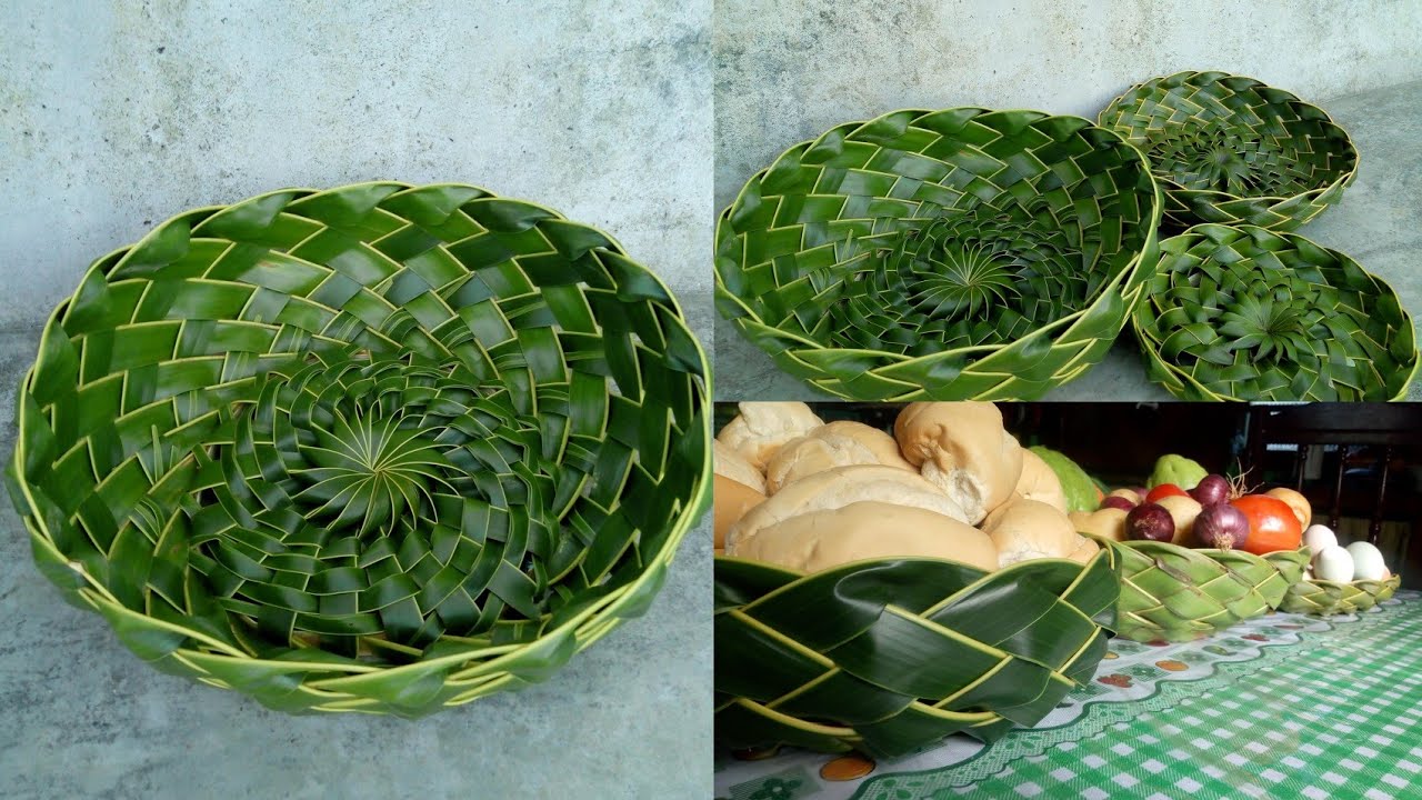 Como fazer um cesto com palha de coqueiro (passo a passo)
