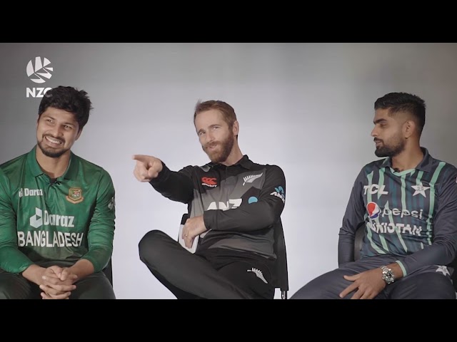 Kane Williamson Hosts a Kiwi Quiz With Babar Azam & Nurul Hasan Kane Williamson Hosts a Kiwi Quiz With Babar Azam & Nurul Hasan