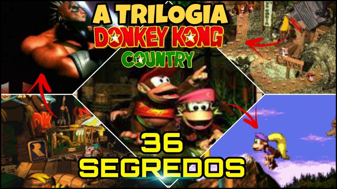36 SEGREDOS, EASTER EGGS e CÓDIGOS na Trilogia Donkey Kong Country