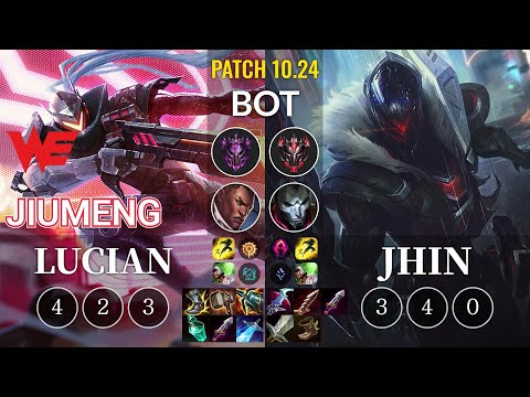 WE Jiumeng Lucian vs Jhin Bot - KR Patch 10.24
