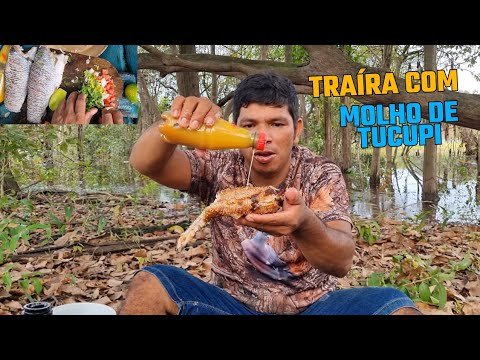 Pescando de Caniço TRAÍRA pra fazer Frito  e saboreando com Molho Tucupi no Amazonas