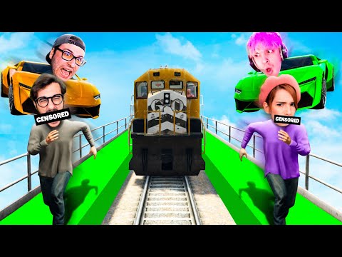 LA NUOVA TRENO CHALLENGE CON LE AUTO! - Gta 5