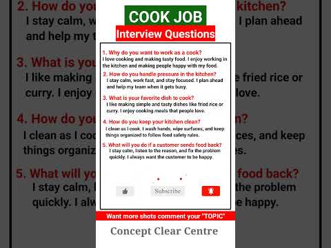 Top 5 Cook Job Interview Questions and Answers to ace your Dream Job
