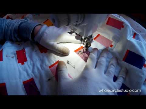 270 Colors Quilt ::: free motion quilting