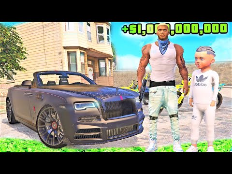 EL HIJO DE FRANKLIN CRIP EN PROBLEMAS EL PRIMER DIA DE CALLE  EN GTA5 REAL LIFE MOD🚨