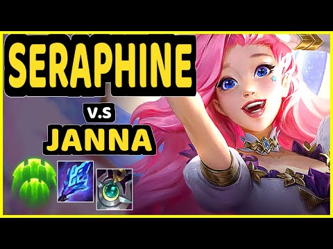 SERAPHINE vs JANNA - BOTTOM SUPPORT GAMEPLAY - EUW Ranked MASTER