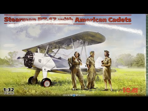 ICM Stearman PT-17 With American Cadets 1/32 Scale Model Aircraft
