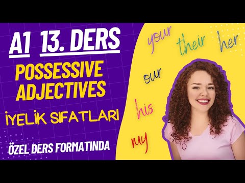 ENGLISH LESSON A1-13 "my, your, her, his, its, our, their" Possessive Adjectives -Learn English-