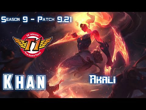 SKT T1 Khan AKALI vs RYZE Top - Patch 9.21 EUW Ranked