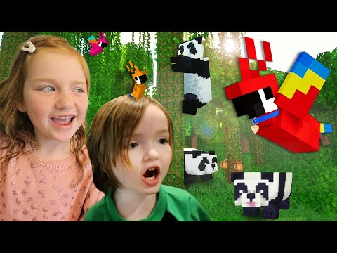 G for Gaming - FAMiLY SURViVOR on MiNECRAFT!! Hiding new Panda Pets inside our Secret Cave House with Adley & Niko!