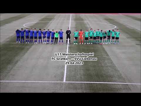 Szenen 1. Halbzeit U17 Meisterschaftsspiel, FC Gratkorn - SVU Liebenau, 1:3, 29.04.2023