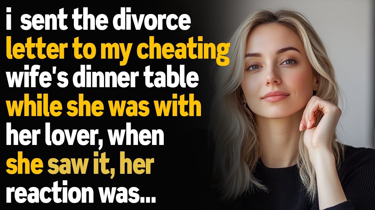 I sent the divorce letter to my cheating wife's table while I was having dinner with her lover...