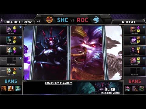 SUPA HOT CREW vs ROCCAT | Game 1 Quarter Finals S4 EU LCS Summer 2014 Playoffs | Worlds Regionals