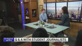 WGN's Micah Materre holds a Q&A with student journalists