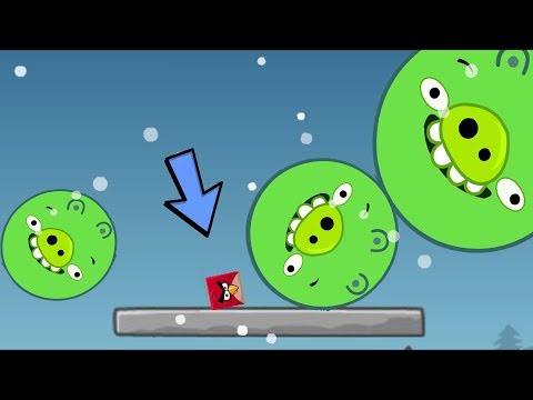 Angry Birds Kick Out Green Pigs - SMALLEST RED KICK OUT ALL GIANT PIGGIES!