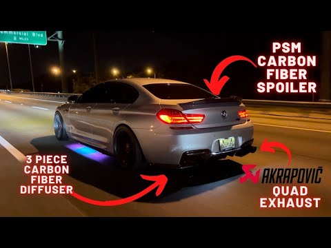 BMW F06/F12/F13 PSM Dynamic High Kick Carbon Fiber Spoiler + 3 Piece CF Diffuser Review/Fitment