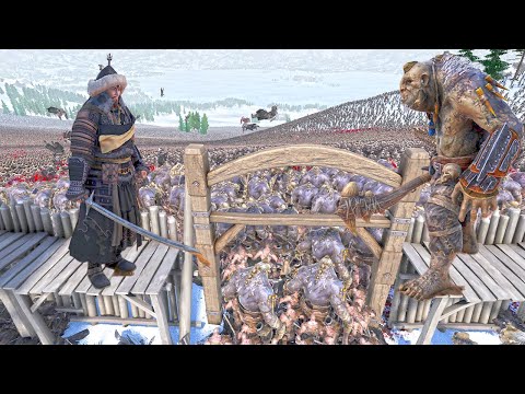 THE MOST LONGEST BATTLE BETWEEN 1,000,000 million MONGOLIAN SOLDIERS AND GIANT TROLL & ORCS ? UEBS 2