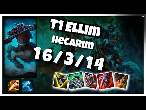 Hecarim vs Kayn T1 Ellim JUNGLE (16/3/14) Gameplay Replay - Patch 10.23
