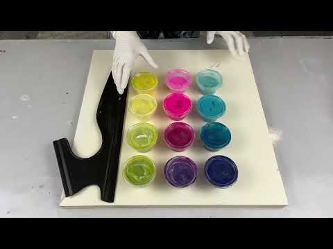 281. Sheleeart Australian Fluid Artist - Cells Oh Cells! Large Rainbow Swipe!