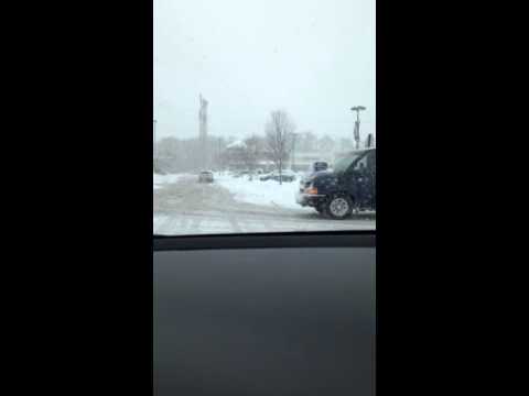 Snow in Stoughton, MA 02/18/14