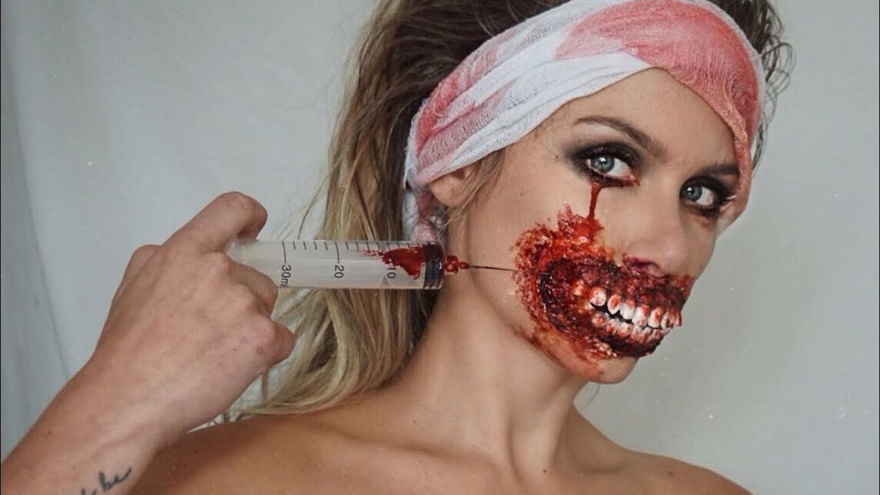 ZOMBIE NURSE HALLOWEEN MAKEUP 🧟‍♀️💉🩸 SFX MAKEUP TUTORIAL