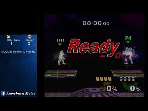 MMOM Bi-Monthly 10 SSBM - Crush (Fox) vs. Golden (C. Falcon) - Melee WQF