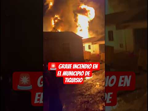 🚨 Grave incendio en el municipio de Tiquisio, Bolívar. Se habla de 6 viviendas afectadas