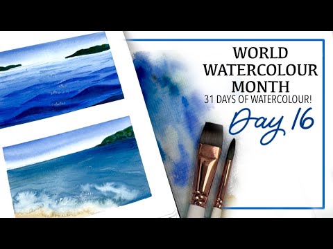 Creating Waves - Day 16 (31 Days Of Watercolour Practice)