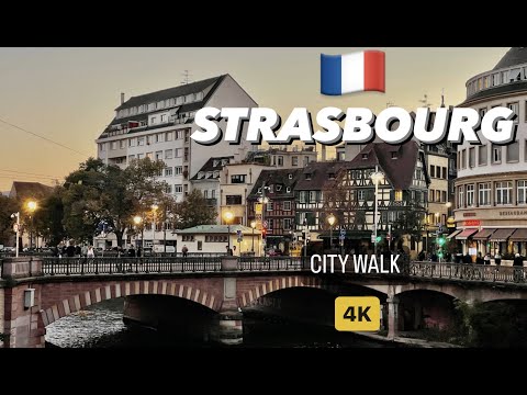 Strasbourg, France,   Walking Tour  ( 60fps, 4K, UHD) 🇫🇷