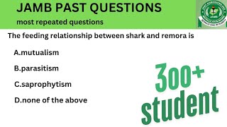 Jamb past questions and answers on nutrition (BIOLOGY)