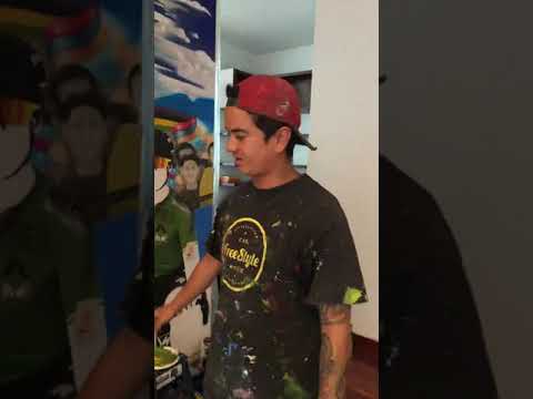 Banksy Graffiti Painters in my apartment Bogotá Colombia July 2019 1