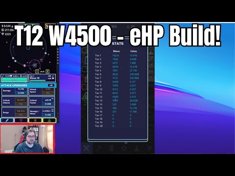 The Tower | Tier 12 4500 Waves completed, My eHP Build in Depth!