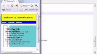 HTML5 Tutorial - 16 - Finishing the Flexible Box Model Layout