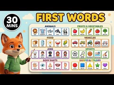 Baby’s First Words | Learn to Talk for Babies & Toddlers | Animated Read Aloud