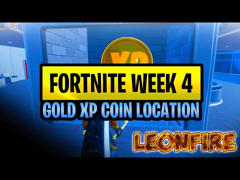WHERE IS *WEEK 4* GOLD XP COIN LOCATION IN FORTNITE CHAPTER 2 SEASON 4 | GOLD XP COIN LOCATION