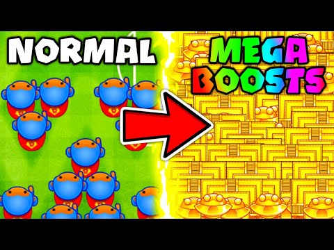 So I played the FORGOTTEN game mode... 100+ TEMPLES in MEGA BOOSTS! (Bloons TD Battles)