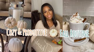 MY COZY FALL MORNING & NIGHT ROUTINE 2021 | SELF CARE  & COOKING + DECOR & SHOPPING 🍃🍂 FALL VIBES