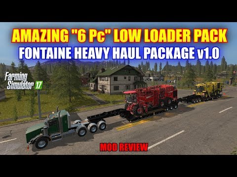 Farming Simulator 17 - Amazing "6 Pc" Low Loader Pack "Mod Review"