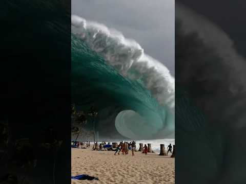 Surfs up! Run! Grab your boards! #surf #tsunami #ocean #waves #beach