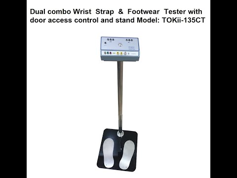 Dual Combo Wrist Strap and Footwear Tester Stand