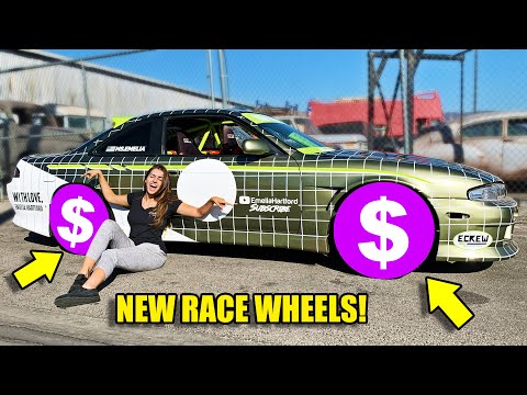 NUOVI cerchi SUPERLARGHI e pneumatici MEATY su LS Swapped S14! MONTAGGIO FOLLE!