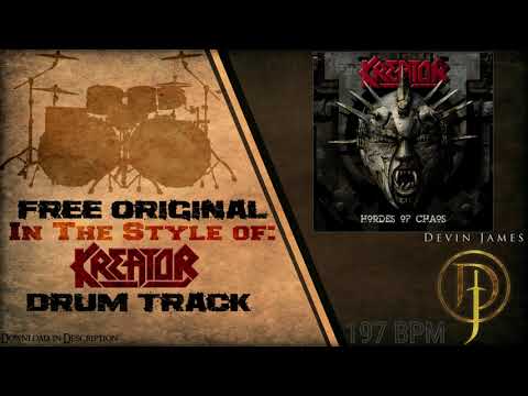 Kreator Styled Free Original Drum Track - 197 BPM (FREE DOWNLOAD)